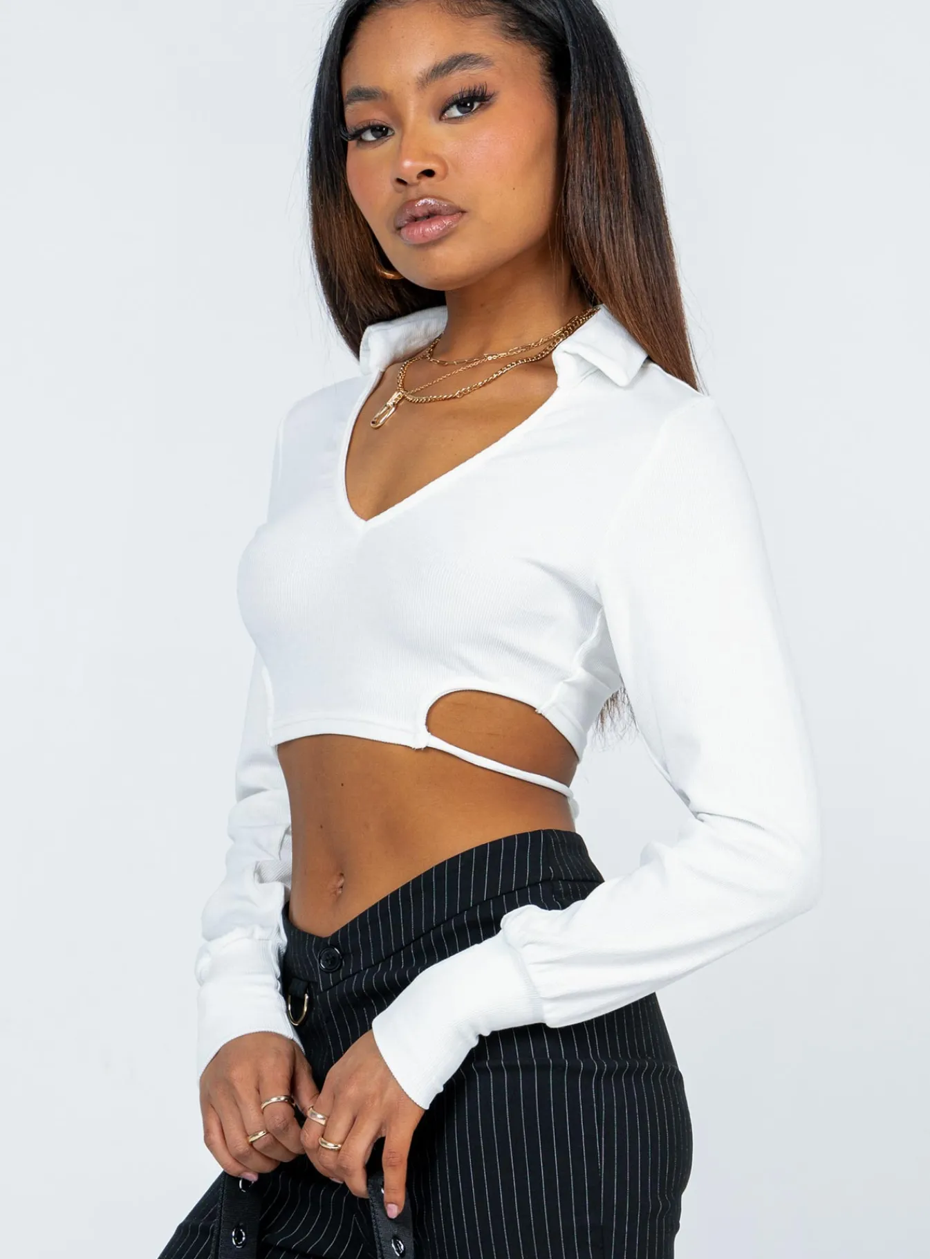 Princess Polly Corbin Long Sleeve Top White Store