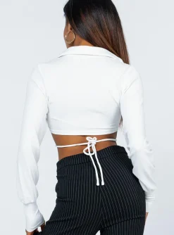 Princess Polly Corbin Long Sleeve Top White Store