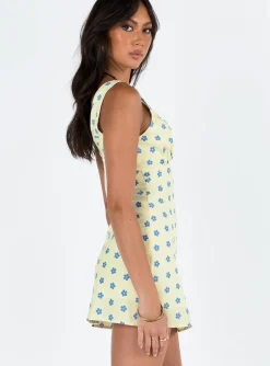 Princess Polly Cordero Mini Dress  Yellow Floral Best