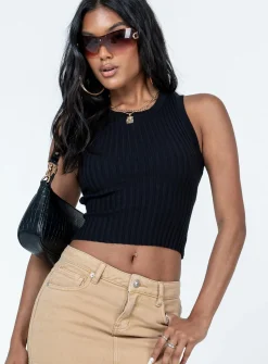 Princess Polly Cordova Top  Black Flash Sale