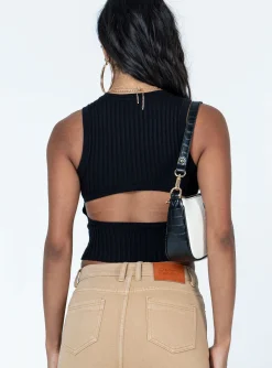 Princess Polly Cordova Top  Black Flash Sale
