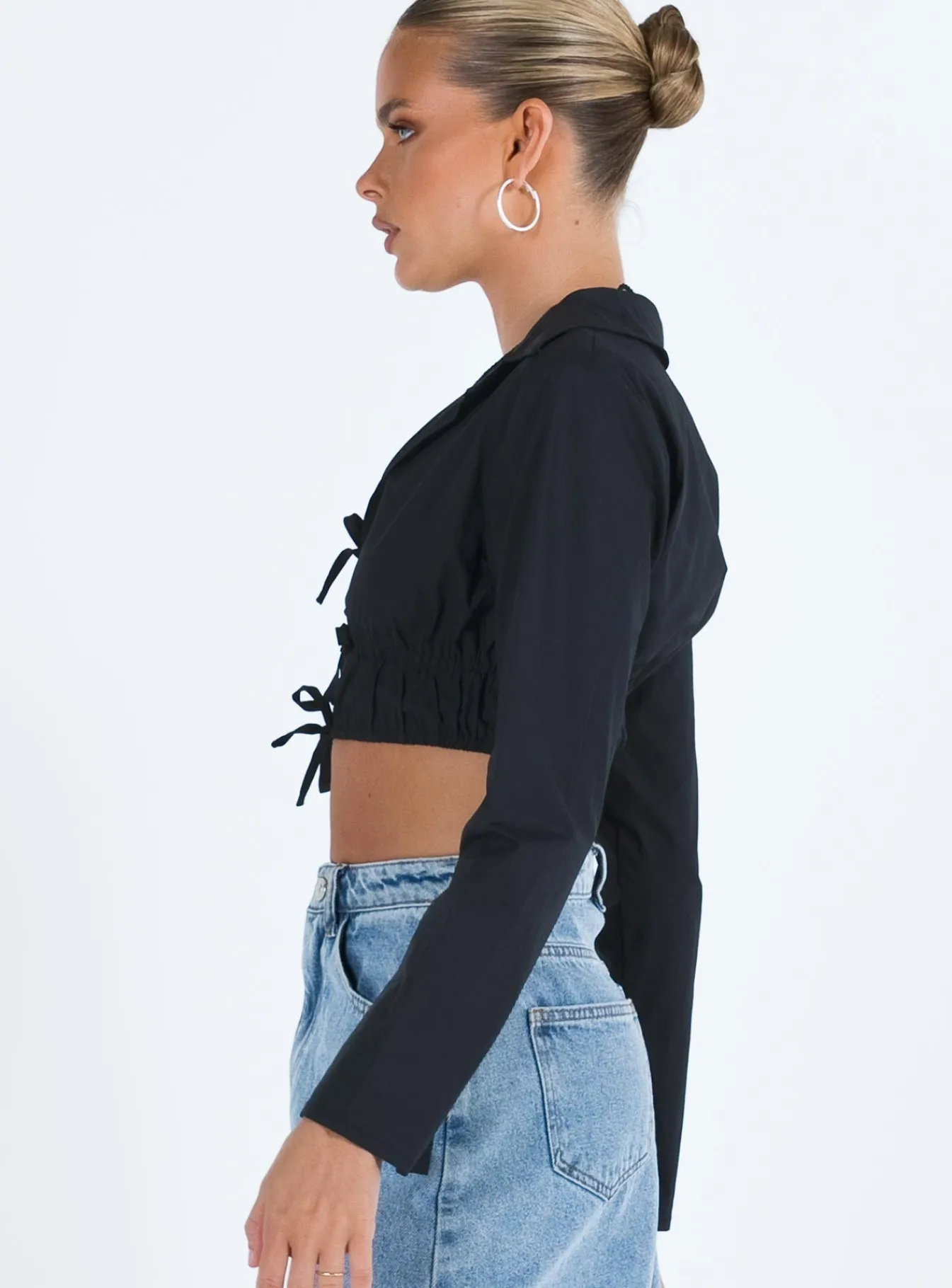 Princess Polly Corio Long Sleeve Top Black Fashion