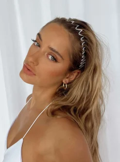 Princess Polly Coro Headband Pack/ Clear   White Hot