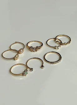Princess Polly Corrina Ring Pack  Gold Best