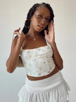 Princess Polly Cosette Top  White Outlet