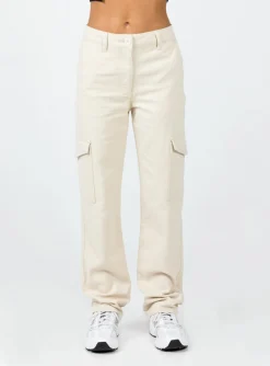 Princess Polly Courtside Cargo Pants  Beige Cheap