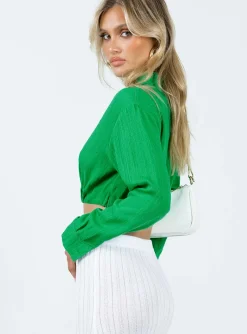 Princess Polly Covern Top  Green Outlet