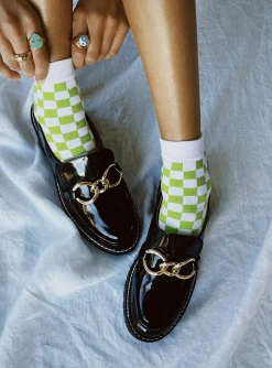 Princess Polly Creedence Penny Loafers  Black Cheap