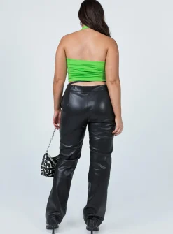 Princess Polly Criss Cross Vegan Pant Black Cheap