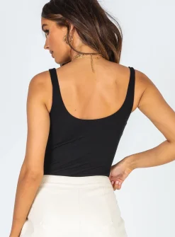 Princess Polly Crosby Bodysuit  Black Cheap
