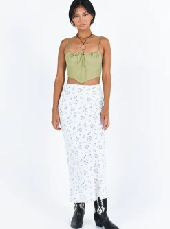 Princess Polly Crozier Top  Green Best