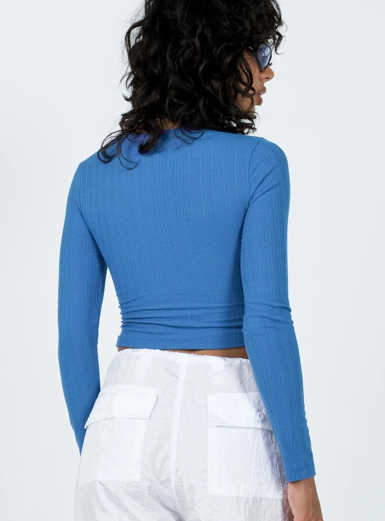 Princess Polly Culloden Long Sleeve Top Blue Fashion