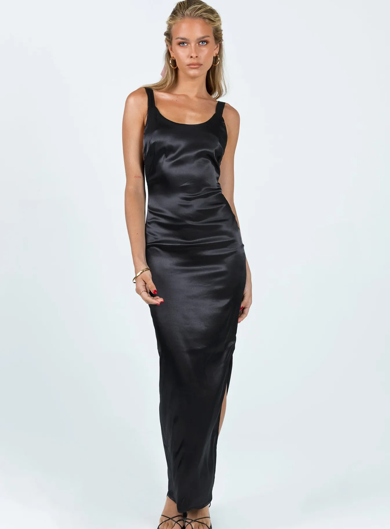 Princess Polly Curtis Maxi Dress Black Cheap