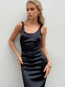 Princess Polly Curtis Maxi Dress Black Cheap