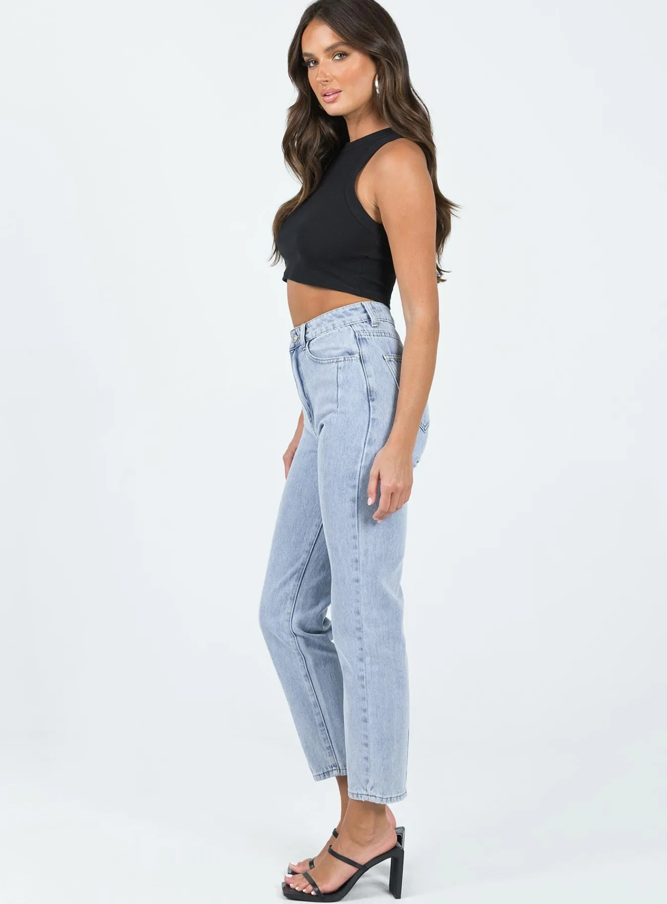 Princess Polly Curzon Mom Jeans Denim Best Sale