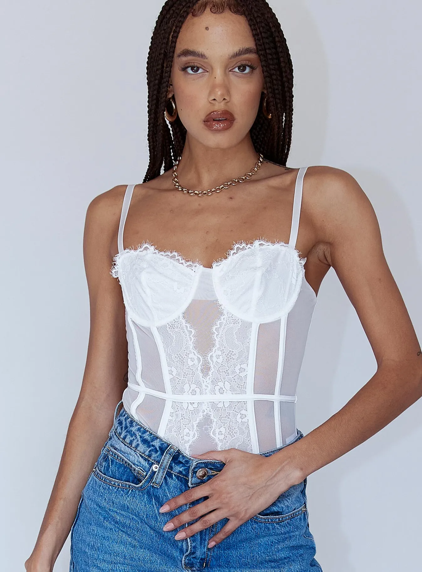 Princess Polly Dabney Bodysuit White Best Sale