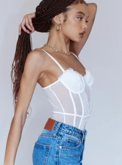 Princess Polly Dabney Bodysuit White Best Sale