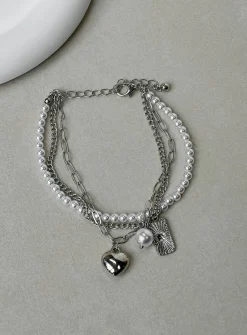 Princess Polly Daintree Charm Bracelet  Silver Flash Sale