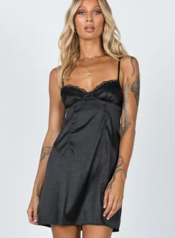Princess Polly Dale Mini Dress  Black Outlet