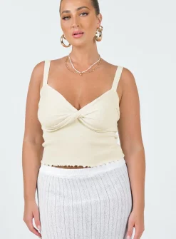 Princess Polly Dalma Twist Top  Ivory Shop