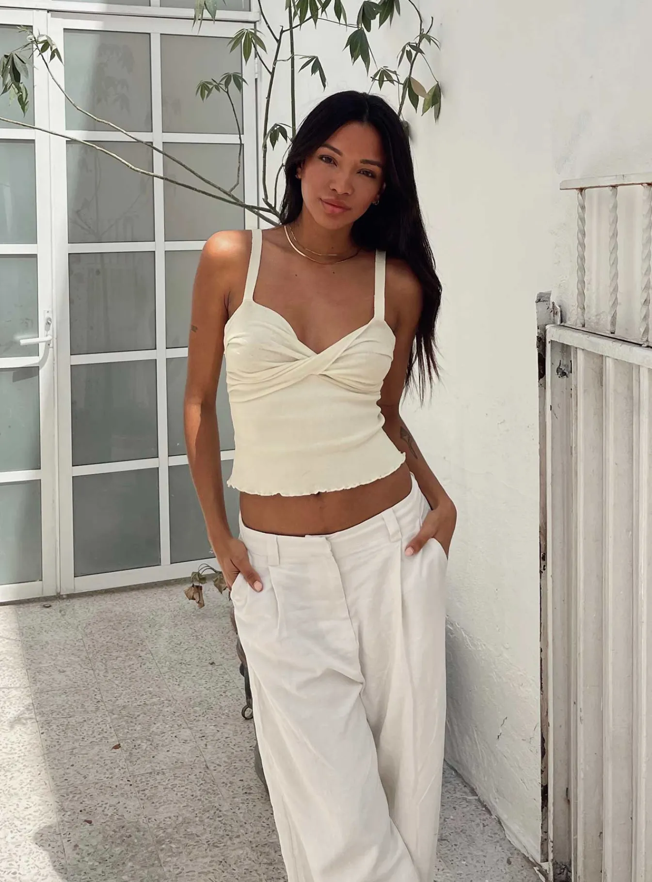 Princess Polly Dalma Twist Top Ivory Shop