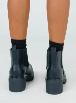 Princess Polly Damage Boots Black Flash Sale