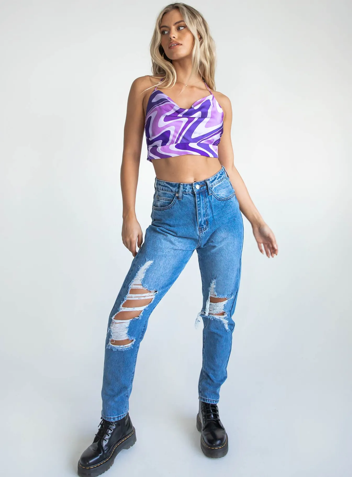 Princess Polly Damion Ripped Momjeans Denim Best