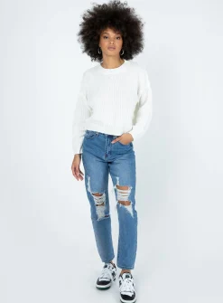 Princess Polly Damion Ripped Momjeans Denim Best