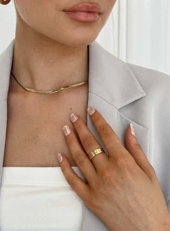Princess Polly Damiplated Ring   Gold Flash Sale