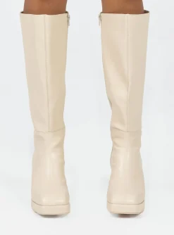 Princess Polly Danai Boots  Cream Store