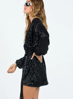 Princess Polly Dancing Queen Mini Dress  Black Online
