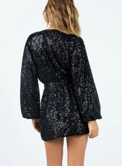 Princess Polly Dancing Queen Mini Dress  Black Online