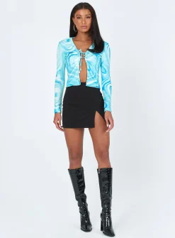 Princess Polly Danica Long Sleeve Top  Blue Online