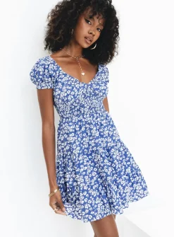 Princess Polly Daniela Mini Dress  Blue Floral Shop