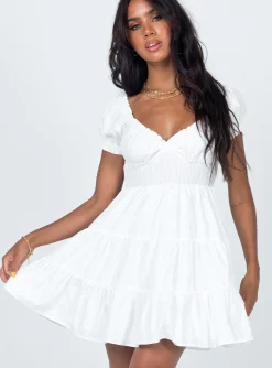 Princess Polly Daniela Mini Dress  White Discount