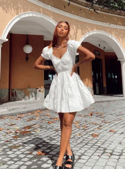 Princess Polly Daniela Mini Dress  White Discount