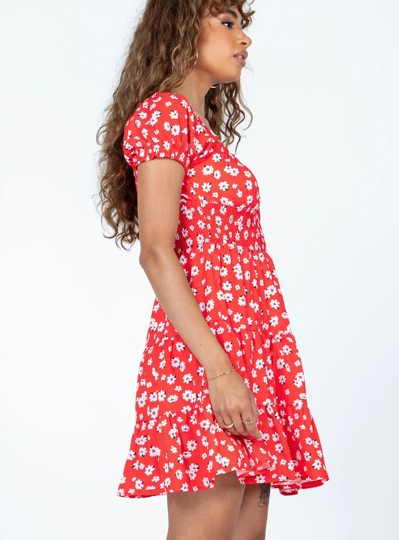 Princess Polly Daniela Mini Dress Floral Red Fashion
