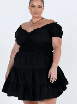 Princess Polly Daniela Mini Dresscurve   Black Clearance