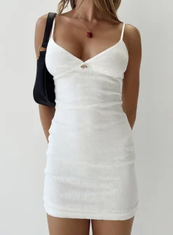 Princess Polly Danner Mini Dress  White Clearance