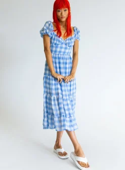 Princess Polly Danny Midi Dress  Blue Flash Sale
