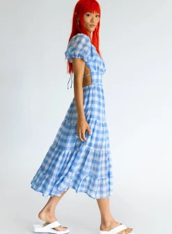 Princess Polly Danny Midi Dress  Blue Flash Sale