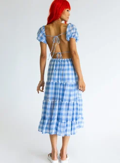 Princess Polly Danny Midi Dress  Blue Flash Sale