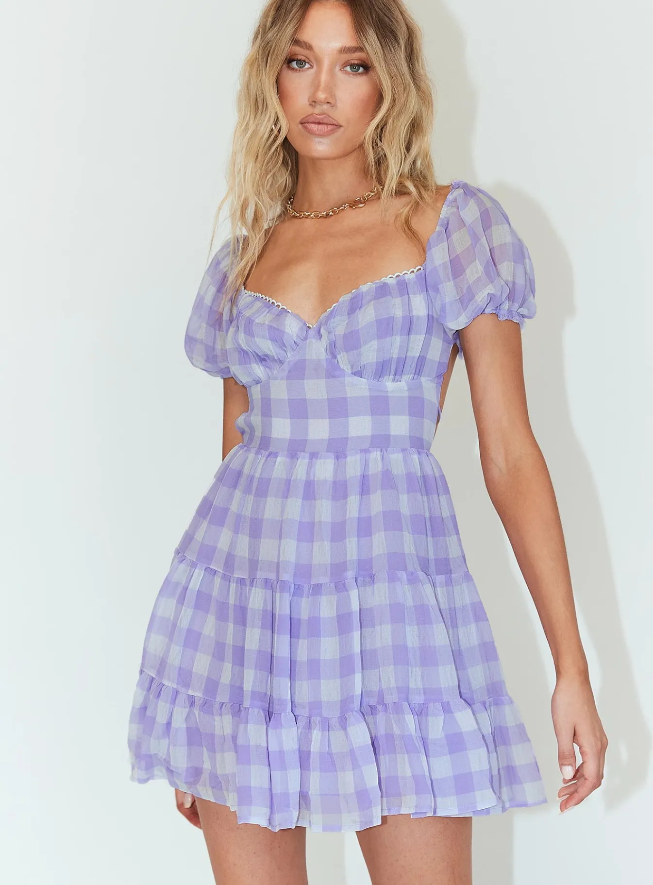 Princess Polly Danny Mini Dress Lilac Cheap