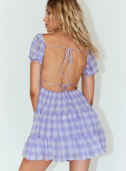 Princess Polly Danny Mini Dress Lilac Cheap