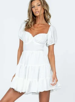 Princess Polly Danny Mini Dress  White Shop