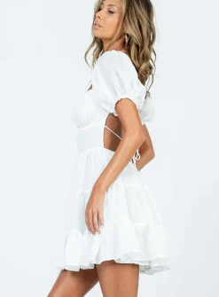 Princess Polly Danny Mini Dress  White Shop