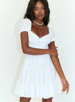 Princess Polly Danny Mini Dress  White Shop