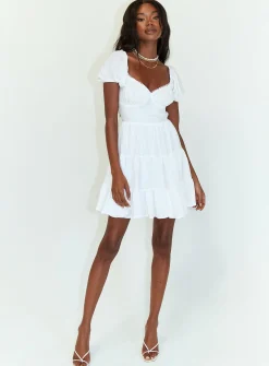 Princess Polly Danny Mini Dress  White Shop