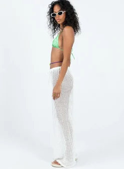 Princess Polly Darcie Knit Pants  White New