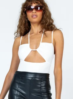 Princess Polly Dargo Bodysuit  White New